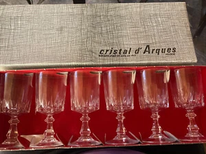 6 Cristal d' Arques Crystal Glass Sherry Goblets 6 cl In Original Box - Picture 1 of 4