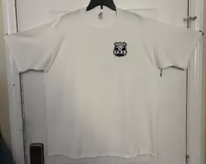 Jerzees Single Stitch Suffolk County Police PBA White T-Shirt Size 2X Vintage - Picture 1 of 6