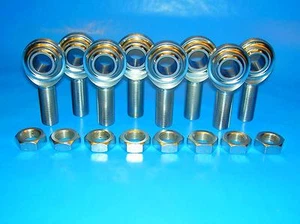 4-Link 5/8"-18 Thread  x 1/2" Bore, Rod End / Heim Joints, With Jam Nuts (.625) - Picture 1 of 4