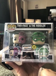 Funko POP Batman Two Face & The Riddler Figure Twin Pack NEW - Picture 1 of 6