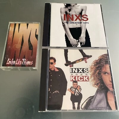 INXS 3 💿 LOT: Listen Like Thieves (Cassette), Greatest Hits, Kick  VG - Image 1 of 4