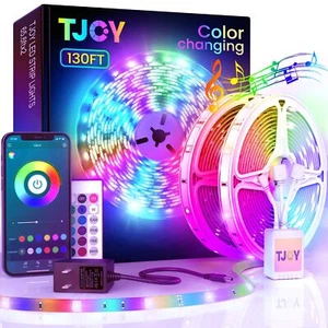 TJOY 130ft Bluetooth LED Strip Lights, RGB Color Changing, Music Sync, App Co... - Picture 1 of 7