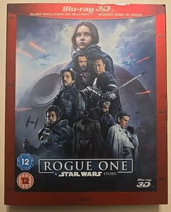 NIP ROGUE ONE A Star Wars Story 3D + 2D Blu-Ray NEW (USA Compatible) & Slipcover - Picture 1 of 2