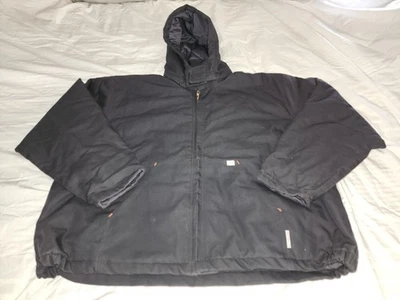 Rasco Fr Flame-Resistant Workwear Men's Insulated HOODED JACKET Gray Size... - Image 1 of 4