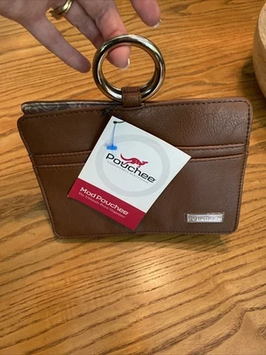 NUEVO CON ETIQUETAS Mod Poochee Cartera Inserto Almacenamiento Organizador COÑAC GUIJARROS 7.5"x5.5" NUEVO Foto 1 de 4