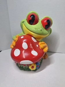 Vintage RAINFOREST CAFE "Cha Cha! Rainfrog Ceramic Cookie Jar, 1998 - Picture 1 of 10