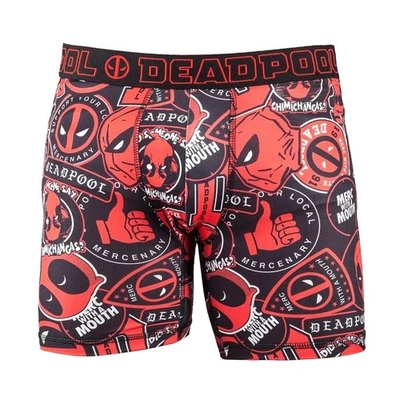 Marvel Comics Men's Deadpool Sticker Merc with a Mouth No-Fly Boxer Briefs - Image 1 of 4
