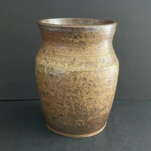 Heavy Handcrafted Stoneware Pottery Vase Signed - Picture 1 of 14