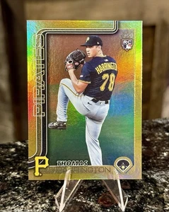 2025 Topps Update THOMAS HARRINGTON RC #/50 GOLD RAINBOW FOIL Pirates Rookie - Picture 1 of 2