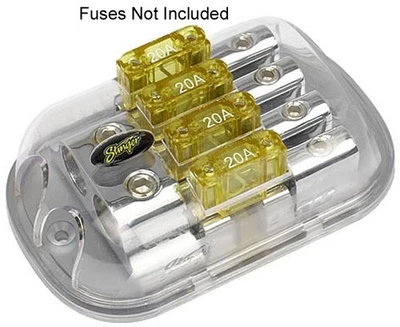 Stinger SPD5623 Maxi Fused Distribution Block (1) 1/0 Ga Input (4) 4 Ga Outputs - Image 1 of 2