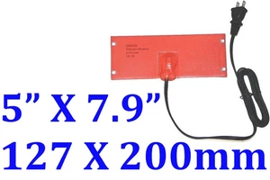 5" X 7.9" 127 X 200mm 100W w/ 65C Thermostat w/ Eyelets w/ US Plug1.7m Cord - Picture 1 of 12