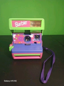 BARBIE Limited Edition Polaroid 600 INSTANT FILM CAMERA w/ STRAP - TESTED - Picture 1 of 9