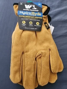 Wells Lamont XL Hydra Hyde Water Resistant Cowhide Leather Breathable Gloves Nwt - Picture 1 of 2