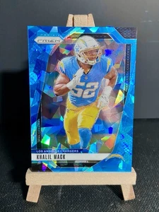 Prizm Football Khalil Mack 2024 azul hielo agrietado Prizm/99 cargadores raro SSP - Imagen 1 de 2