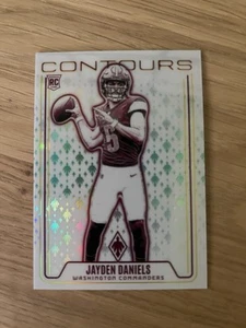 Jayden Daniels 2024 Panini Phoenix Teal /40 Contours Rookie #CON-JDS Commanders - Picture 1 of 2