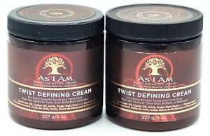 As I Am Twist Defining Cream for Smooth Shiny Twists & Twist-Outs 8oz (Lot of 2)