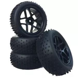 Buggy Tyre Wheels Set x-Spike 5-Sternfelge Black 1:10 Wheels 4 Pcs. partCore - Picture 1 of 3