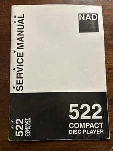 NAD 522 Compact Disc Lettore CD Manuale di Servizio Originale OEM Vintage - Foto 1 di 4