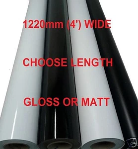 Letrero de plástico adhesivo trasero adhesivo autoadhesivo de 1220 mm (4 pies) de ancho o A4 vinilo - Imagen 1 de 6