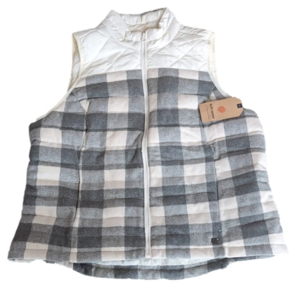 Chaleco acolchado de franela con volantes talla XL NUEVO CON ETIQUETAS Foto 1 de 4