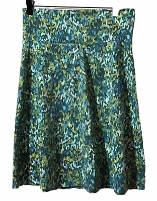 Falda para mujer Royal Robbins XS verde azulado amarillo geométrica sin forro cintura 28" Foto 1 de 4