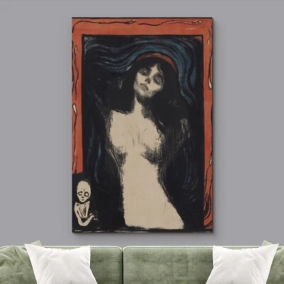 Arte de pared con impresión en lienzo oscuro histórico de Halloween de Madonna de Edvard Munch Wall26 Foto 1 de 4