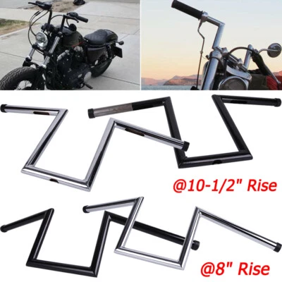 8" / 10" Rise 1" Ape Drag Hanger Z-Bar Handlebar For Yamaha Custom V Star 1100 - Image 1 of 4