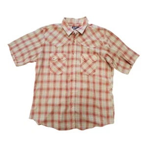 EUC Levis Vintage 70s Western Shirt Mens XL Pearl Snap Button Red Made In USA - Picture 1 of 8