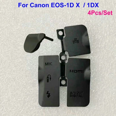 Camera Shell USB HDMI Mic Interface Rubber Door Cover Cap for Canon EOS-1D X 1DX - Image 1 of 4