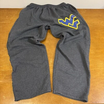 Vintage West Virginia Mountaineers Sweatpants Mens Extra Large Gray Fleece - Image 1 of 4