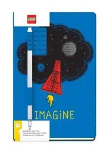 LEGO Stationery Imagine Hardcover Notebook with 4x6 Blue Brick and Blue Gel Pen - Picture 1 of 3