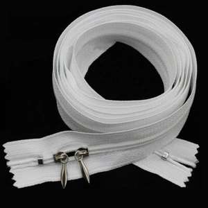2Pcs 3# 2-Way Closed End Zipper Double Slider Clothing Bag Repair Sewing DIY - Picture 1 of 6