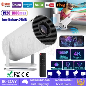 Smart Projector 5G 4K HD LED WiFi Bluetooth HDMI USB Android Home Office Theater - Picture 1 of 12