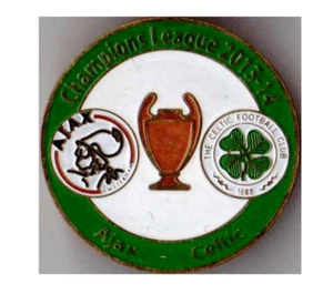 football soccer pin badge Ajax Netherlands - Celtic Scotland 2013-2014 #1 - Picture 1 of 1