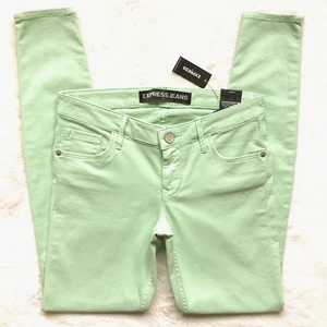 NWT Express Jeans Low Rise Light Mint Green Stella Ankle Legging Womens Size 2 - Picture 1 of 11