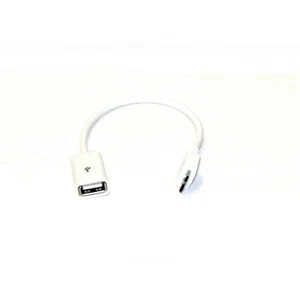 ADAPTADOR DE CABLE GENÉRICO MICRO-B USB 3.0 A MUJER TRANSFERENCIA DE SINCRONIZACIÓN OTG 20CM BLANCO NUEVO - Imagen 1 de 2