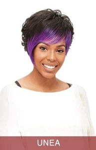 UNEA - VANESSA SYNTHETIC WIG SHORT SIDE BANG WAVY STYLE - Picture 1 of 4