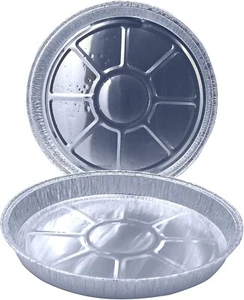 BEST ROUND ALUMINIUM FOIL DISHES 8" STEAK PIE QUINCHE DISPOSABLE BAKING TRAYS - Picture 1 of 4