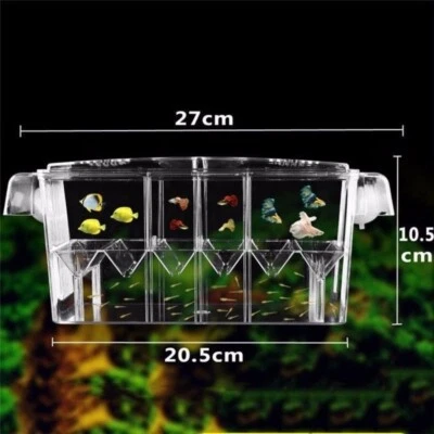 Caja de acrílico para acuario criadero pecera Guppy Betta para cría por aislamiento Foto 1 de 4