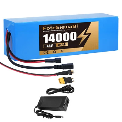 FOTEGLEWABI 48V 14Ah Lithium ebike Battery for 200W-1500W ebike Bicycle Electric Scooter