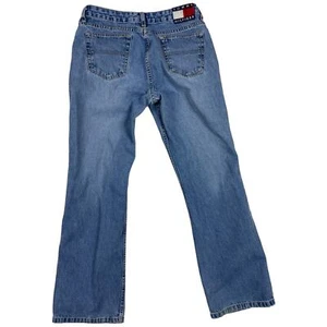 vintage Tommy Hilfiger jeans womens 9 31x29 boot cut flag logo patch ff21 - Picture 1 of 3