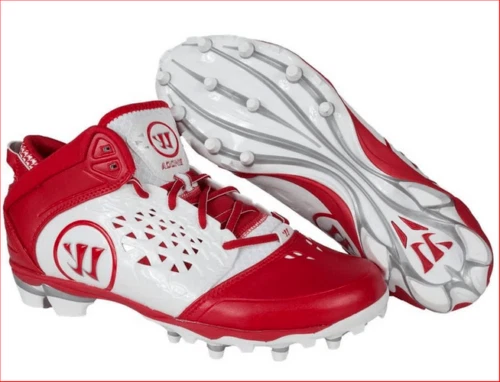 Warrior Adonis 白色/红色曲棍球钉鞋 13 码全新 — 第 1/1 张图片