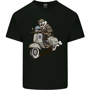 Scooter Skull Motorcycle Biker MOD Mens Cotton T-Shirt Tee Top