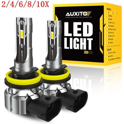 H11 H8 H9 LED Headlight Hi-Lo Beam Bulb Super Bright 6500K White 360000LM 2/4/6X - Image 1 of 4