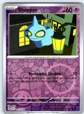 Shuppet Common SV01: Scarlet & Violet Base Set Reverse Holo 087/198 LP - Image 1 of 2