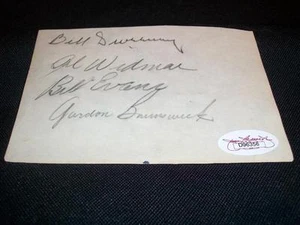 Boston Red Sox Bill Sweeney (d.57) Signed Auto Vintage Album Page JSA SOA AN - Picture 1 of 1
