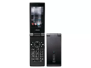 DOCOMO SHARP SH-03E STYLISH BLACK WATERPROOF FLIP PHONE UNLOCKED NEW - Picture 1 of 11