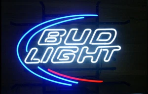 Bud Light Logo Leuchtreklame 20"x16" Lampe Bar Garage Geschenk Sammlung Bier Club SY - Bild 1 von 1