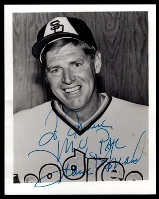 FRANK HOWARD San Diego Padres Manager SIGNED 4" X 5" Photo PSA/DNA COA # AM54031 - Image 1 of 2