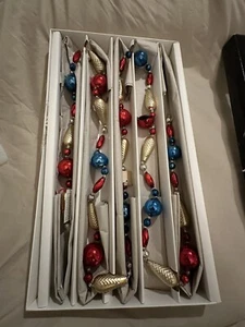 Radko American USA Patriot Garland Garland Red Blue Christmas Ornament 68” READ - Picture 1 of 9